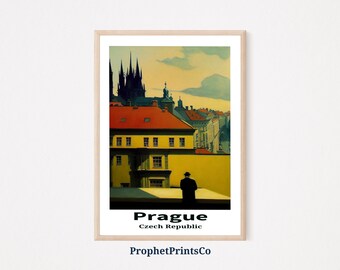 Prague Skyline Poster Print | Prague Wall Art | Travel Lover Gift | Czech Republic City Home Décor | Printable Wall Art | DIGITIAL DOWNLOAD
