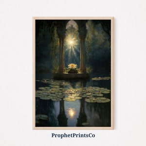 Enlightenment Oil Painting Poster Print | Spiritual Wall Art | Spiritual Gift | Yoga Art Home Décor | Printable Wall Art | DIGITIAL DOWNLOAD