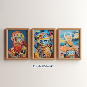 Set Of 3 Viking Decor | Norse Pagan Art | Norse Print | Norway Viking Art Print | Boho Modern Viking | Digital Download | Printable Wall Art