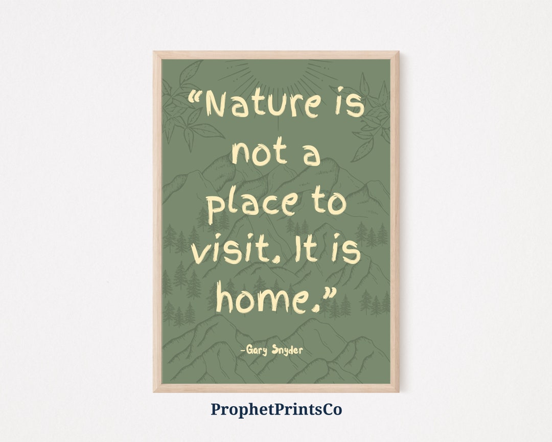 Nature Quote Poster Print | Wilderness Wall Art | Nature Lover Gift ...