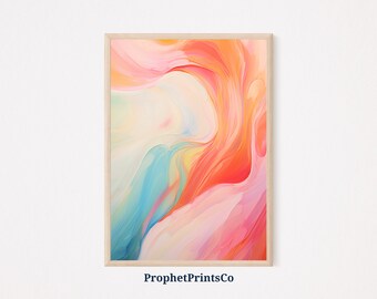 Neon Art Print | Contempoary Art | Instant Art Print | Geometric Wall Art Neon | Abstract Painting | Printable Wall Art | Digital Download