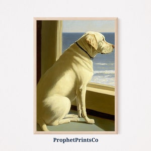 Yellow Lab Oil Painting Poster Print | Modern Dog Wall Art | Gift For Dog Lover | Pet Home Décor | Printable Wall Art | DIGITIAL DOWNLOAD