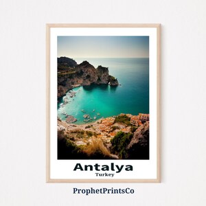 Antalya Stadtbild Poster Print | Türkei Reise Wandkunst | Antalya Liebhaber Geschenk | Tropisches Wohndekor | Druckbare Wandkunst | DIGITALER DOWNLOAD