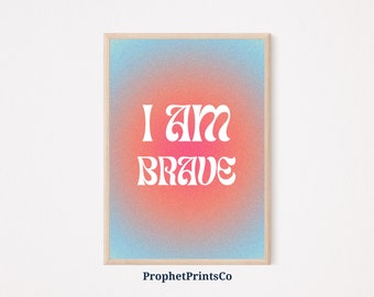 Daily Affirmations Poster Print | Self Love Healing Wall Art | Self Gift | Mental Health Home Décor | Printable Wall Art | DIGITIAL DOWNLOAD