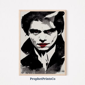 DIGITIAL DOWNLOAD Vampire Painting Poster Print | Gothic Wall Art | Vampire Lover Gift | Horror Home Décor | Printable Wall Art