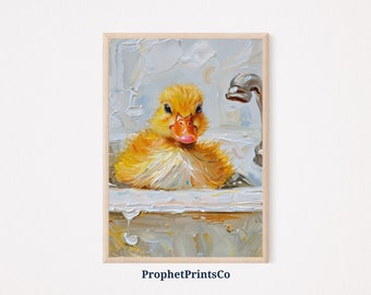 Leuke posterafdruk eend | Muurkunst kinderkamer | Cadeau dierenliefhebber | Kinderkamerdecoratie | Afdrukbare muurkunst | Digitale download