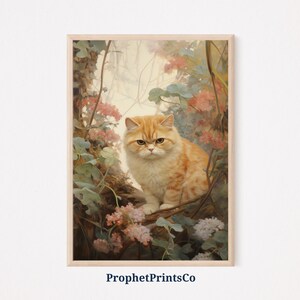 Exotic Calico Cat Art | Cat Lover Gift | British Shorthair Wall Art | British Shorthair Print | Printable Wall Art | Digital Download