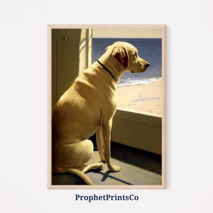 Yellow Lab Oil Painting Poster Print | Modern Dog Wall Art | Gift For Dog Lover | Pet Home Décor | Printable Wall Art | DIGITIAL DOWNLOAD