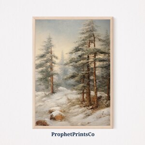 Pine Trees Print | Forest Print | Pine Tree Forest Wall Art | Winter Wall Decor | Winter Pine Forest | Printable Wall Art | Digital Download