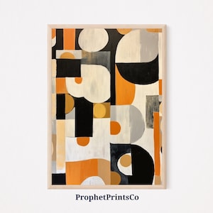 Mid Century Modern Abstract Print | Geometric Wall Art | Modern Art Prints | Minimalist Home Décor | Printable Wall Art | Digital Download
