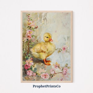 Cute Duck Poster Print | Nursery Wall Art | Animal Lover Gift | Kids Room Home Décor | Printable Wall Art | Digital Download