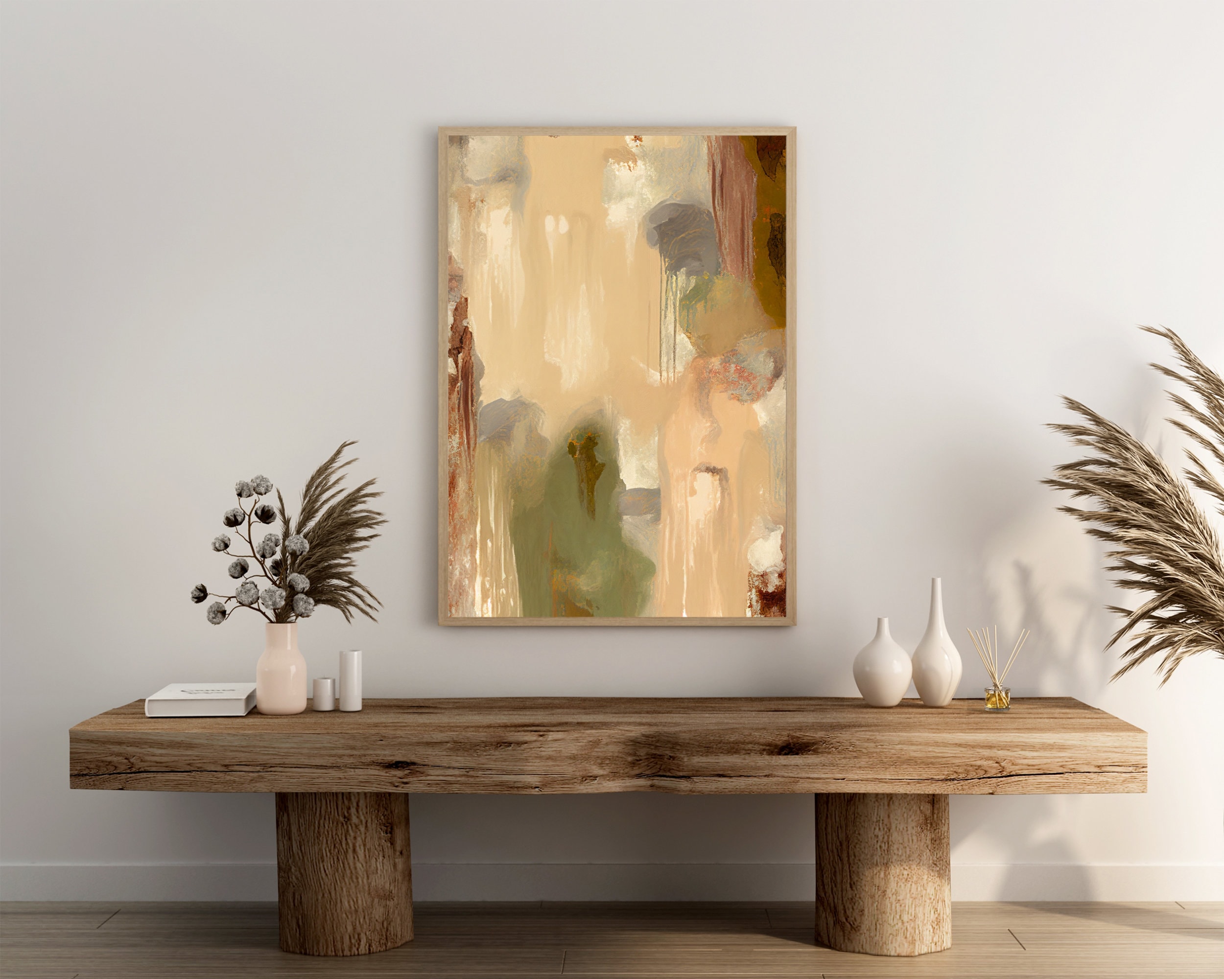 Abstract Earth Tone Poster Print Minimalist Wall Art - Etsy