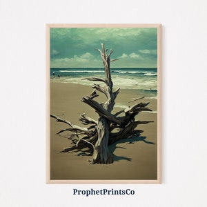 DIGITIAL DOWNLOAD Original Driftwood Poster Print | Beach Driftwood Wall Art | Coastal Lover Gift | Beach Home Décor | Printable Wall Art
