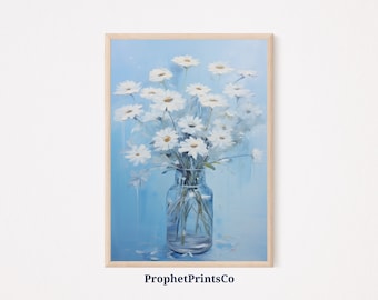Daisy Wall Art | Daisy Printable | Daisy Print | Floral Illustration | Botanical Poster Home Décor | Printable Wall Art | Digital Download