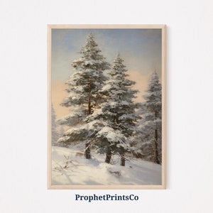 Pine Trees Print | Forest Print | Pine Tree Forest Wall Art | Winter Wall Decor | Winter Pine Forest | Printable Wall Art | Digital Download
