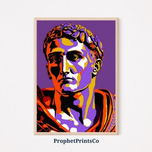 Julius Caesar Poster Print | Ancient Rome Wall Art | Inspired By Matisse | Roman Modern Home Décor | Printable Wall Art | DIGITIAL DOWNLOAD