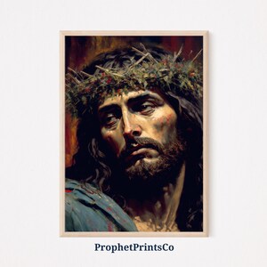 Impressão do poster do Jesus Cristo do vintage de &lt;br&gt; Entrega Rápida? Arte de parede cristã | Presente de Páscoa Original | Decoração de casa católica | Arte de parede para impressão | DOWNLOAD DIGITAL