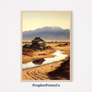 Japanese Landscape Poster Print | Japanese Woodblock Wall Art | Gift | Vintage Japanese Home Décor | Printable Wall Art | DIGITIAL DOWNLOAD
