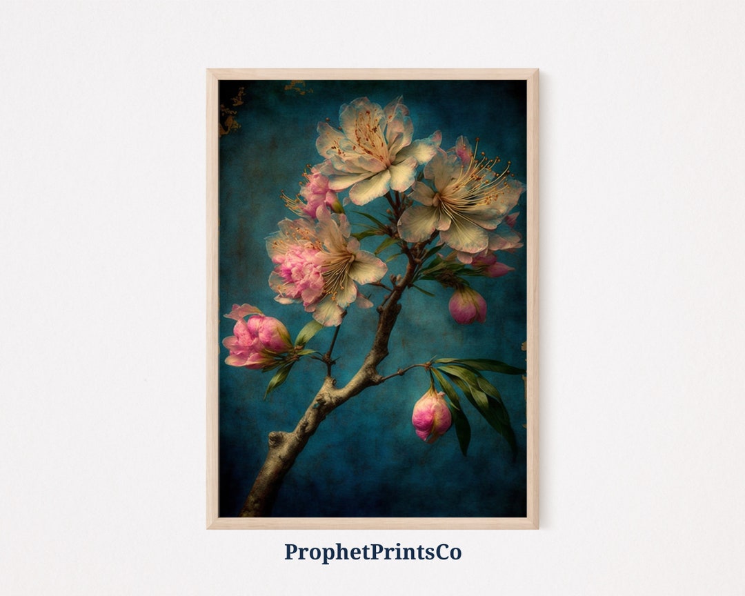 Japanese Flower Poster Print | Vintage Flower Wall Art | Flower Lover ...