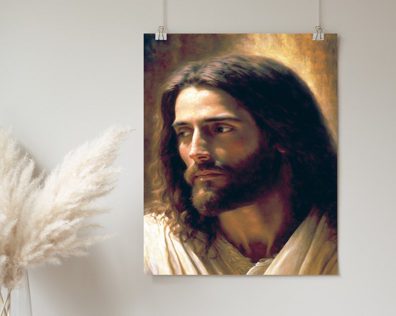 Jesus Christ Poster Print | Farmhouse Wall Art | Christian Religious ...