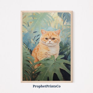 Exotic Calico Cat Art | Cat Lover Gift | British Shorthair Wall Art | British Shorthair Print | Printable Wall Art | Digital Download