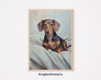 Impresión Dachshund / Dachshund imprimible / Arte del baño / Arte de la pared del perro / Perro Wiener / Regalo Dachshund / Arte de pared imprimible / Descarga digital