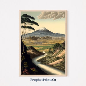 Japanese Landscape Poster Print | Japanese Woodblock Wall Art | Gift | Vintage Japanese Home Décor | Printable Wall Art | DIGITIAL DOWNLOAD