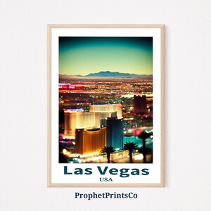 Las Vegas Cityscape Poster Print | Las Vegas Wall Art | Travel Lover Gift | Las Vegas Home Décor | Printable Wall Art | DIGITIAL DOWNLOAD
