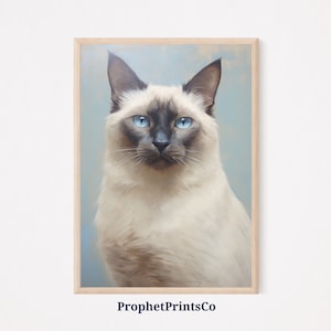 Siamese Cat Wall Art | Cat Wall Decor | Siamese Cat Lover Gift | Cute Kitten Print | Funny Cat Art | Printable Wall Art | Digital Download