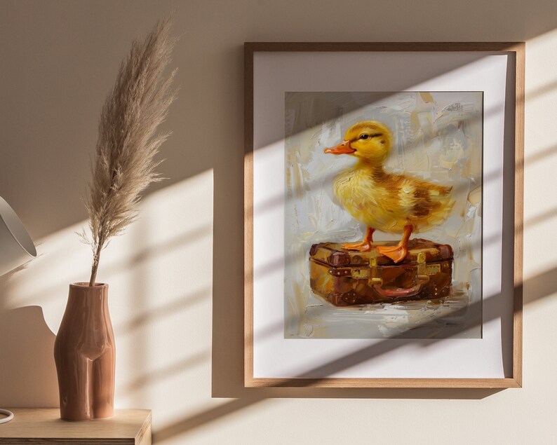 Cute Duck Poster Print | Nursery Wall Art | Animal Lover Gift | Kids ...
