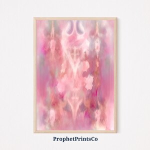 Pink Abstract Poster Print | Contemporary Wall Art | Pink Lover Gift | Pink Pastel Boho Home Décor | Printable Wall Art | DIGITIAL DOWNLOAD