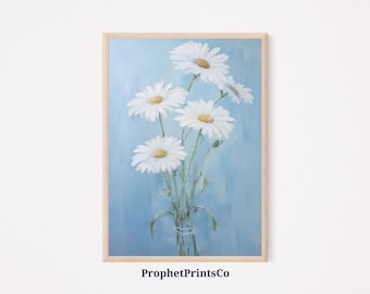 Daisy Wall Art | Daisy Printable | Daisy Print | Floral Illustration | Botanical Poster Home Décor | Printable Wall Art | Digital Download