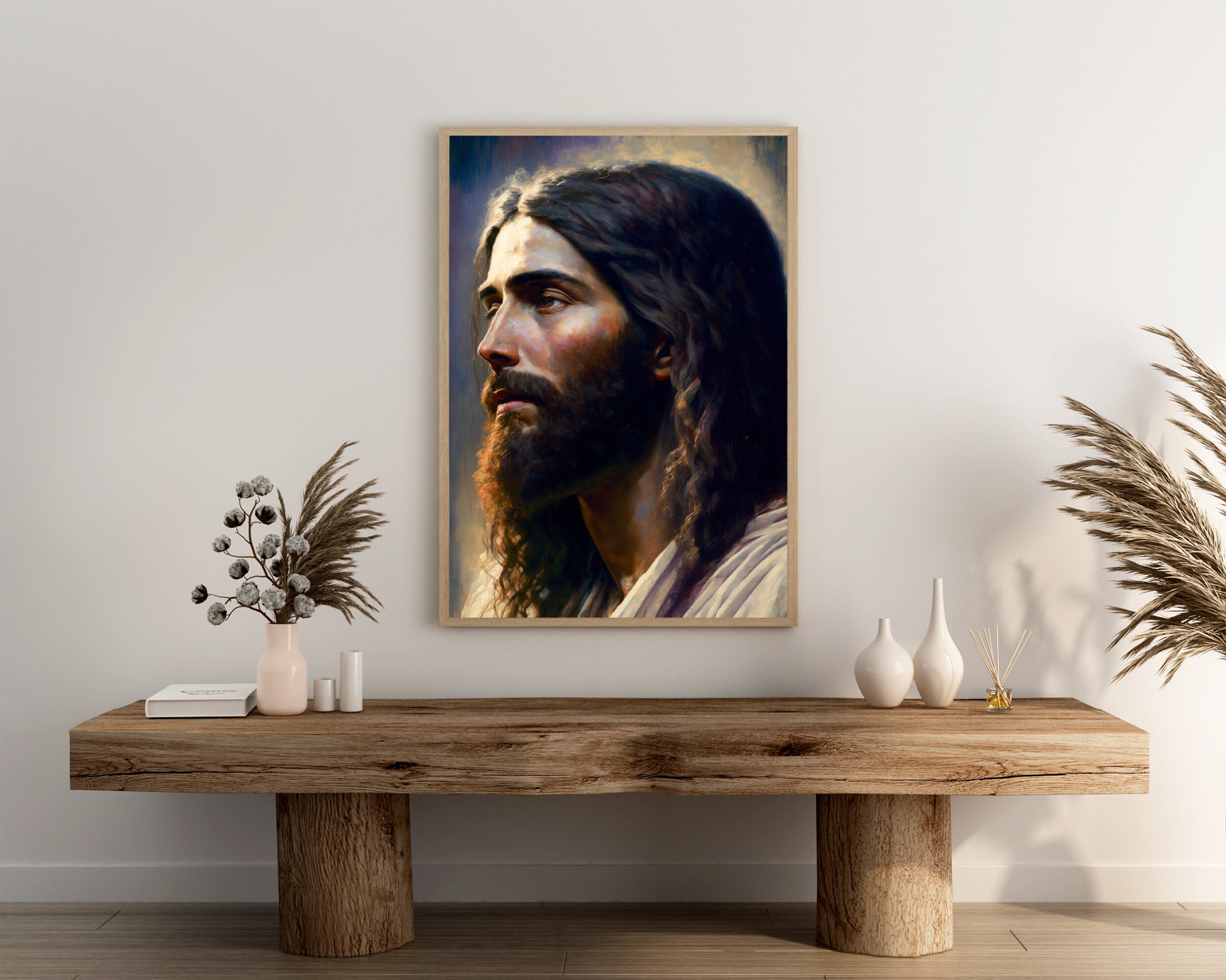 Jesus Christ Poster Print | Farmhouse Wall Art | Christian Religious ...