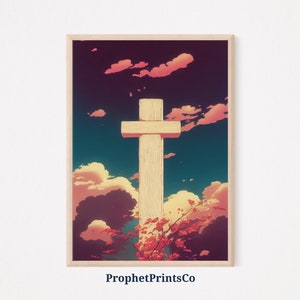 DIGITIAL DOWNLOAD Christian Cross Poster Print | Religious Wall Art | Cross Lover Gift | Modern Christian Home Décor | Printable Wall Art