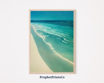 Beach Landscape Poster Print | Beach House Wall Art | Beach Lover Gift | Coastal Ocean Home Décor | Printable Wall Art | DIGITIAL DOWNLOAD