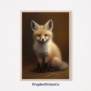 Baby Fox Poster Print | Fox Nursery Wall Art | Fox Lover Gift | Cute Woodland Animal Home Décor | Printable Wall Art | Digital Download
