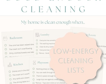 Good Enough Cleaning Checklist, ADHD Home List, Realistic Clean Schedule, Neurodivergent House Reset, Minimal Cleaning, AuDHD