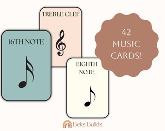 MusikTheorie Karteikarten, Noten lesen, Swarovski Methode (PDF druckbar)