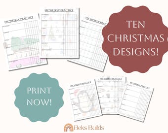 Weihnachts-Geige-Übungskarten-Bundle (Digitaler Download)