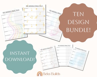 Geige Übungs Chart, Musik Übungsbuch (Digitaler Download)