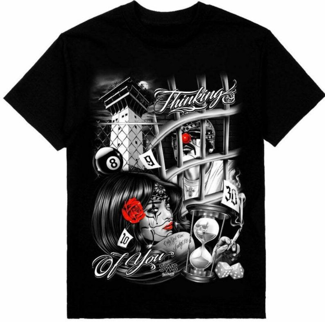 Thinking of You Chicano Art Tshirt, Chicano Shirt, Chicano Art Shirt