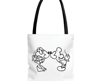 Mickey and Minnie Smooch Tote Bag