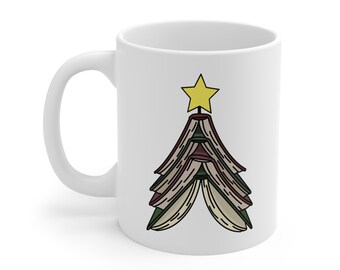 A Reader's Christmas Tree Ceramic Mug 11oz