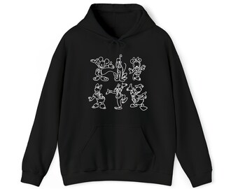 Mickey and Friends Line Art Hoodie