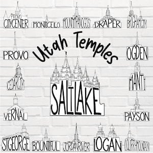 Utah Temple Graphic Downloads Bundle