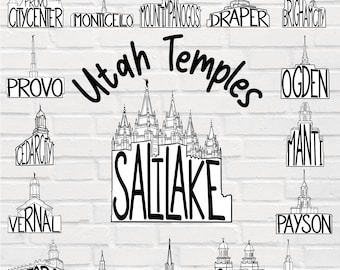 Utah Temple Graphic Downloads Bundle