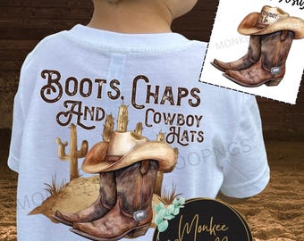 Cowboy Png, Western Png, Country Png, Stiefel, Chaps, Cowboyhüte, Junge Png, Junge Sublimation, Landjunge, Junge Sublimation, Jungen T-Shirt Design