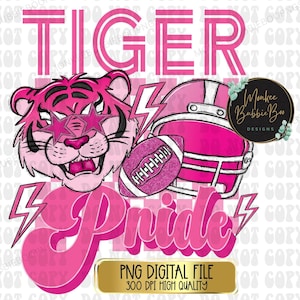 Tiger Pride, Game Day PNG, High School, Tiger Football, Cute Football PNG,Game Day Football png,Football Shirt Design,Sublimation Design
