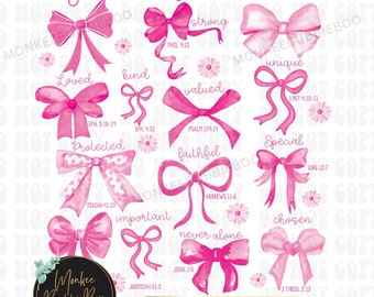 Preppy, Christian PNG, Coquette Bow Png, Christian Png, Christian, Sublimation Designs, Coquette Valentine PNG, Bow Png, Digital Download
