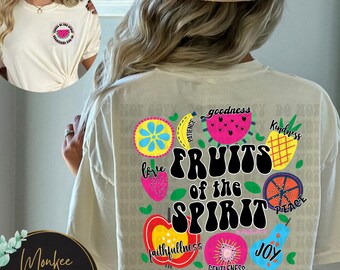 Andens frukter PNG, bibelvers PNG, kristen sublimering, religiös PNG, retro kristen, sublimeringsdesigner, retro, digital nedladdning